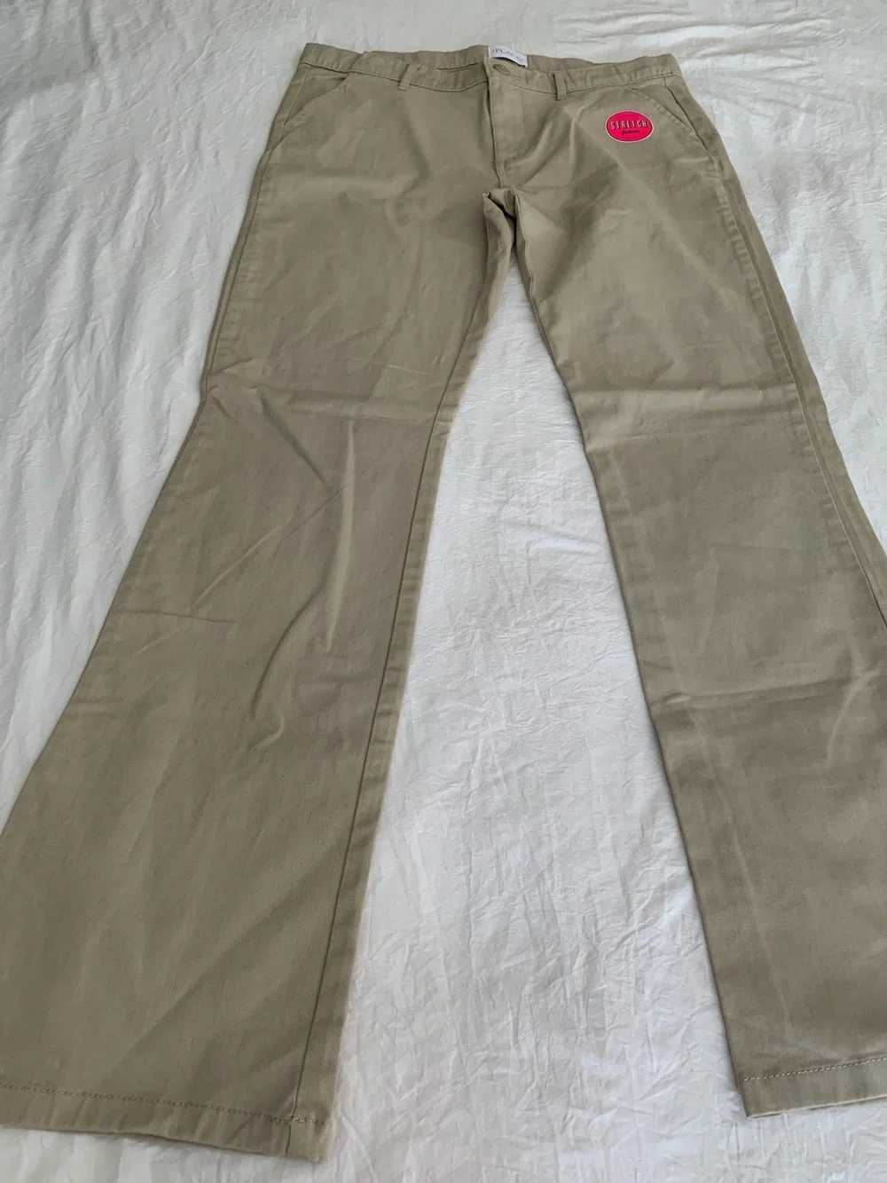 Kids Khaki Straight Leg Pants Size 16 Uniform Fall